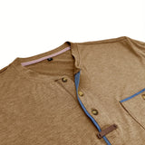 Varel | T-shirt elegante con scollo rotondo e tasca