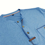 Varel | T-shirt elegante con colletto rotondo e tasca
