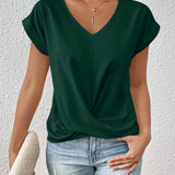 T-shirt Slim Fit Donna – Casual con scollo a V per Uso Quotidiano