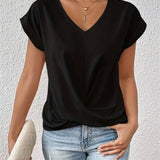 Varel | T-shirt casual con morbido scollo a V (1 + 1 in omaggio)