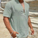 Varel | Camicia estiva elegante con colletto alto