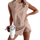 Set Femminile Sottile – Adatto per Sport e Tempo Libero, Include Top e Gonna con Sottogonna