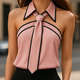 Blusa Donna Scollo Sottile – Senza Maniche, Adatta per Uso Casual e Lavorativo