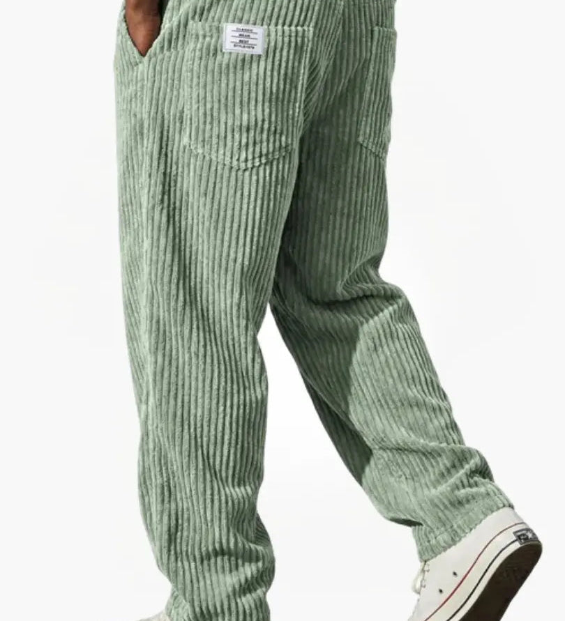 Varel | Pantaloni da uomo in velluto a coste con vita elasticizzata