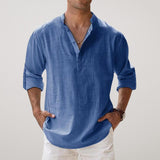 Varel | Camicia Henley in cotone effetto lino