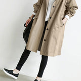 Trench Coat Slim Fit Donna – Impermeabile con Cappuccio, Adatto per Primavera e Autunno