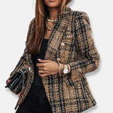 Donna - Blazer a quadri - stile doppiopetto