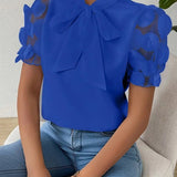 Blusa elegante da donna con fiocco – Camicetta chic e raffinata