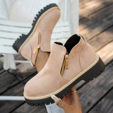 Federica™ | Stivaletto con doppia zip dorata