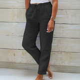 Pantaloni estivi casual eleganti da donna - leggeri, traspiranti, comodi