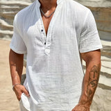 Varel | Camicia estiva elegante con colletto alto