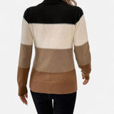Valmonti | Maglione a righe da donna con scollo tondo in maglia
