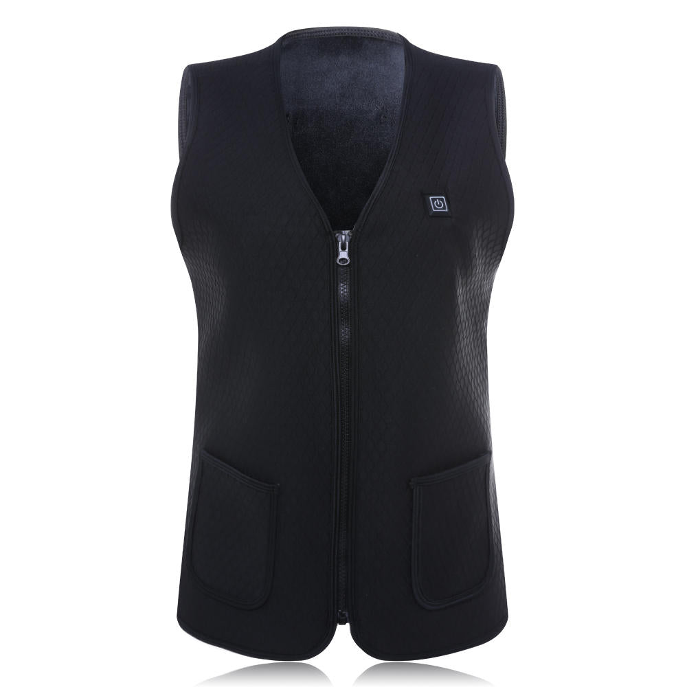 Gilet elettrico riscaldato da uomo – Strato invernale slim con cerniera integrale e controllo del calore regolabile