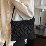 Virginia™ | Borsa a spalla intrecciata nera