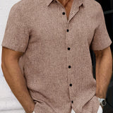 Varel | Camicia leggera a maniche corte in misto lino
