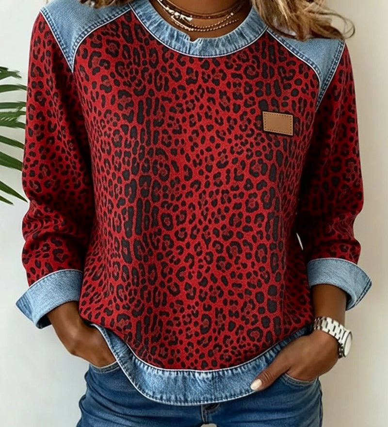 Maglione da donna con stampa leopardata | Morbido e confortevole