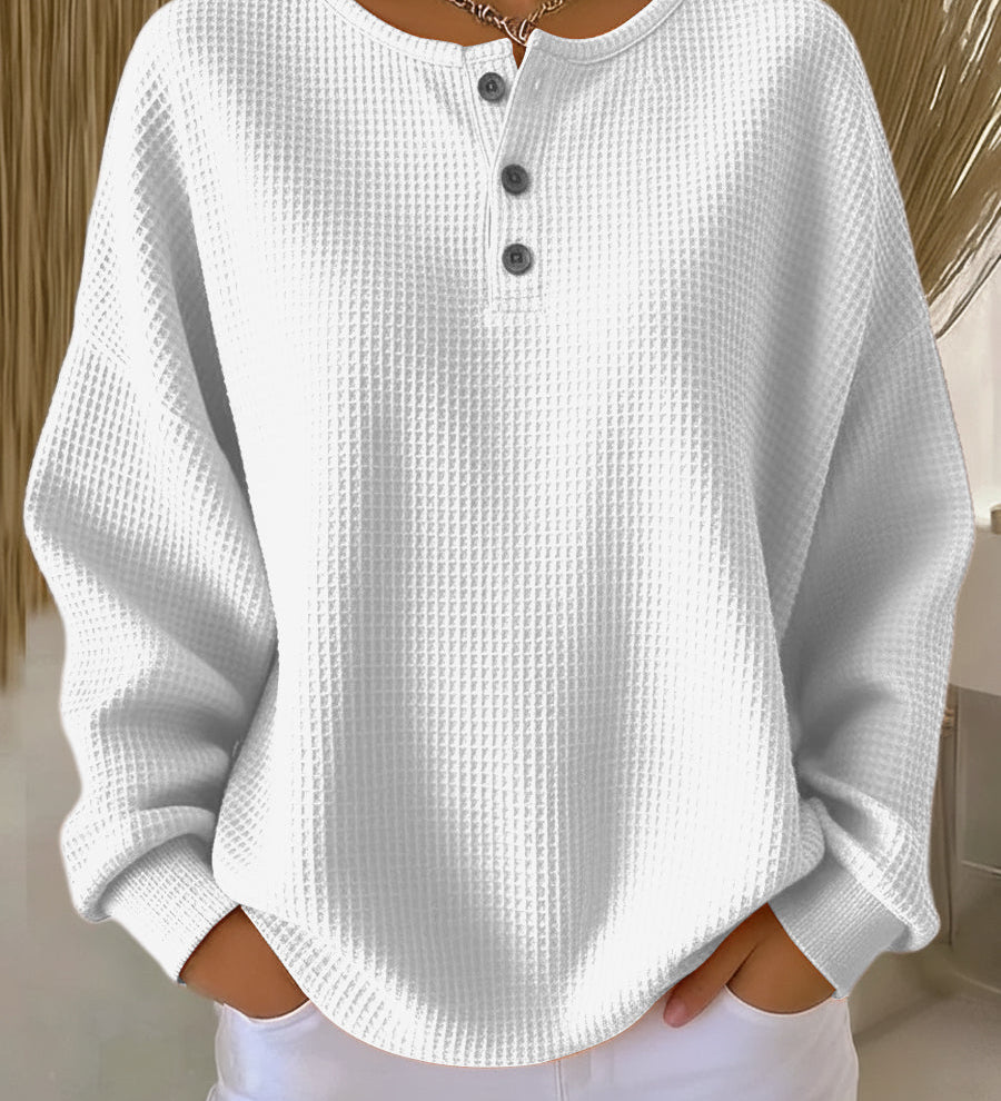 Luisa™ | Maglione henley goffrato