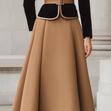Set Dames Scolpito – Blazer e Gonna Midi A-Line per Lavoro e Uso Quotidiano