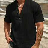 Varel | Camicia estiva elegante con colletto alto