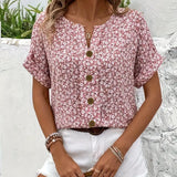 Blusa floreale leggera da donna