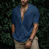 Camicia da uomo in lino leggera e traspirante