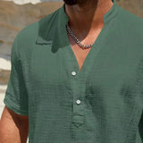 Varel | Camicia estiva elegante con colletto alto