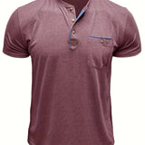 Varel | T-shirt elegante con colletto rotondo e tasca