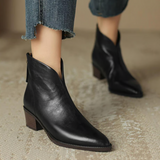 Stella™ | Stivaletto in pelle con tacco basso