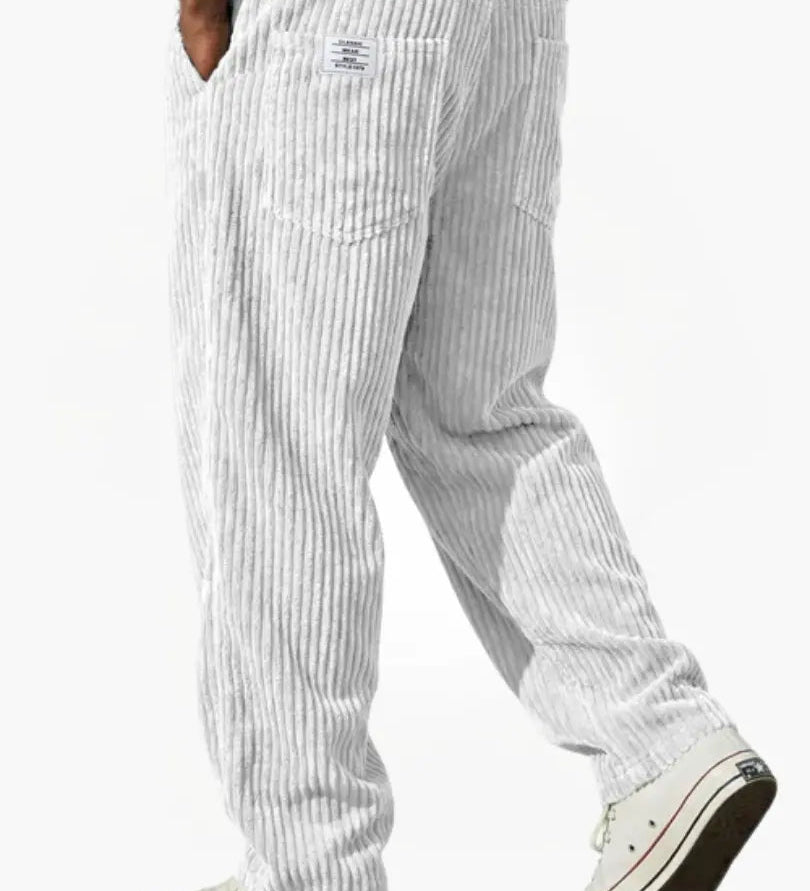 Varel | Pantaloni da uomo in velluto a coste con vita elasticizzata