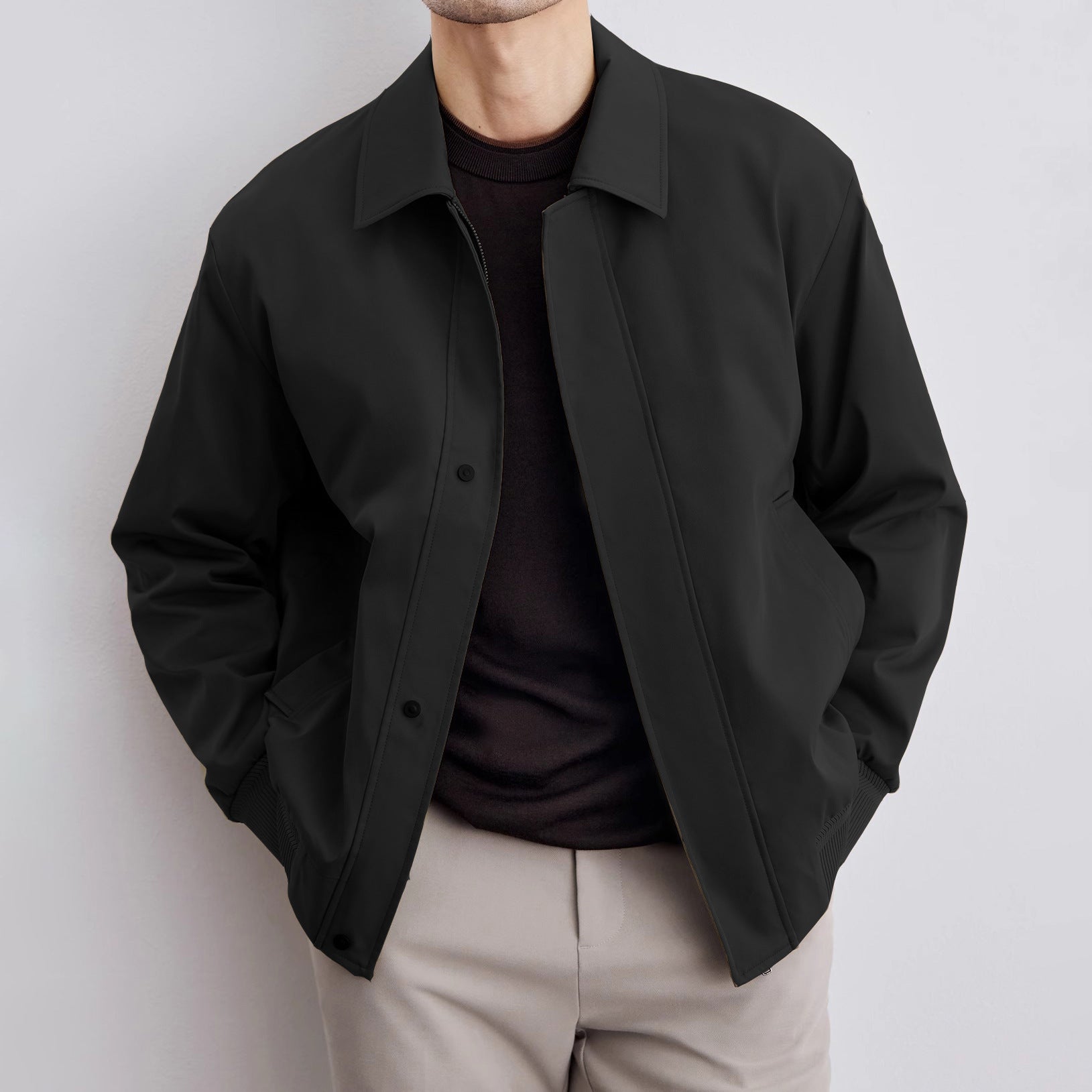 Giacca vintage casual moderna da uomo – Bomber corto retrò