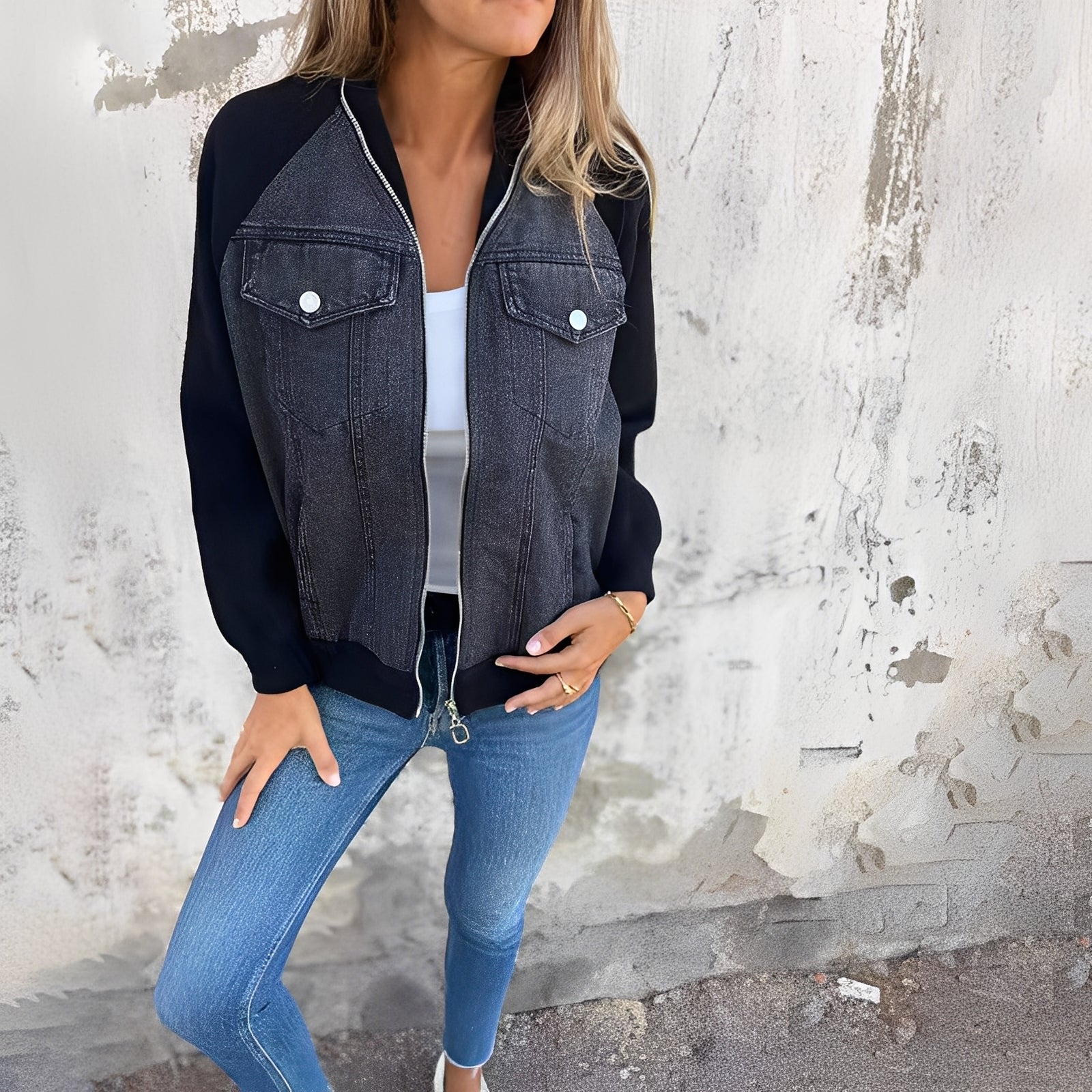 Donna - Giacca di jeans - Abbigliamento casual alla moda