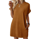 Abito A-line da Donna – Casual per Uso Estivo, Con Collo Rotondo e Senza Chiusura