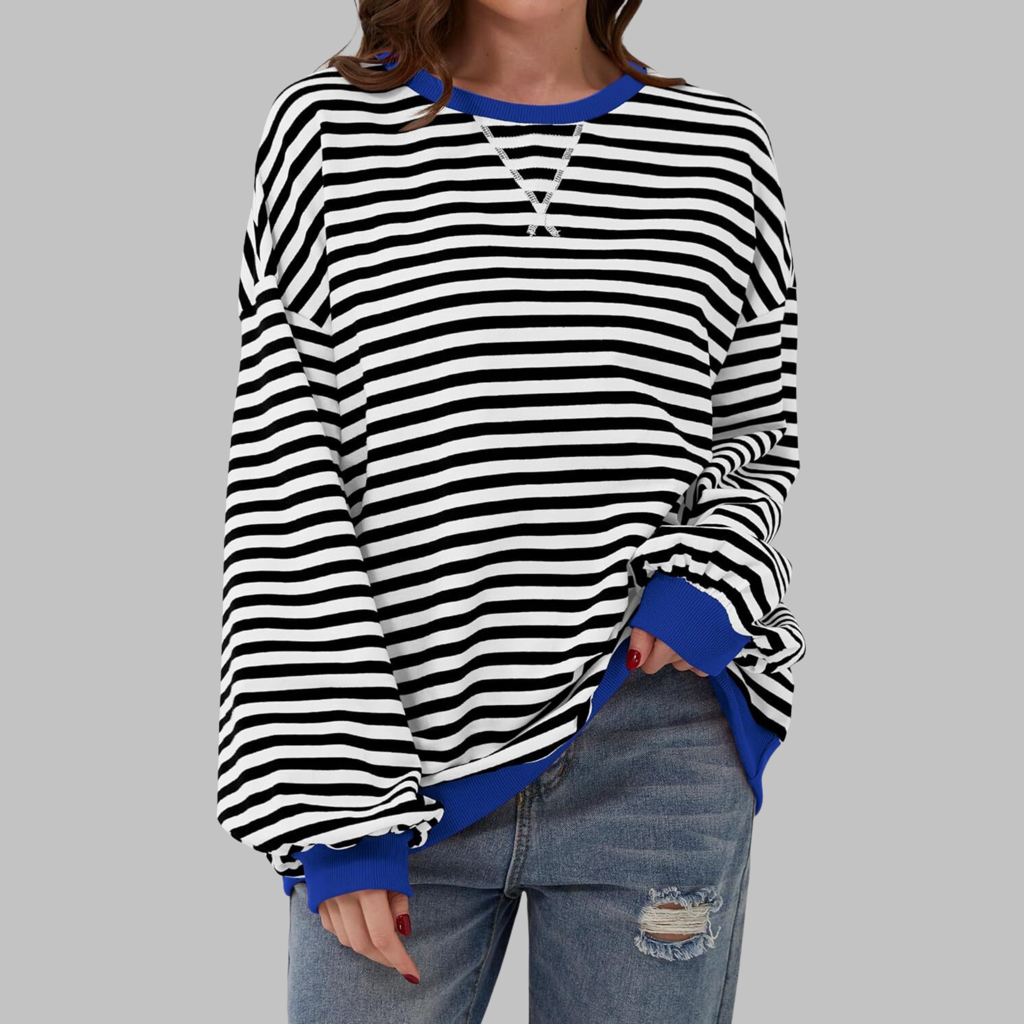 Felpa Oversized da Donna – Casual, Con Maniche Lunghe, Collo Rotondo, Adatta per Uso Quotidiano