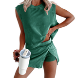 Set Femminile Sottile – Adatto per Sport e Tempo Libero, Include Top e Gonna con Sottogonna