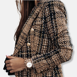 Donna - Blazer a quadri - stile doppiopetto