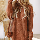 Donna - Vestito in maglia a cavi - Oversize