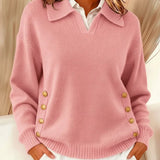Giovanna™ | Maglione con collo polo e bottoni