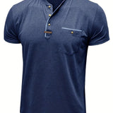Varel | T-shirt elegante con scollo rotondo e tasca