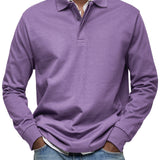 Varel | Camicia Poloshirt Casual a Maniche Lunghe