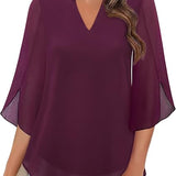 Blusa fluida con maniche a pipistrello – Eleganza e leggerezza