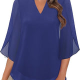 Blusa fluida con maniche a pipistrello – Eleganza e leggerezza