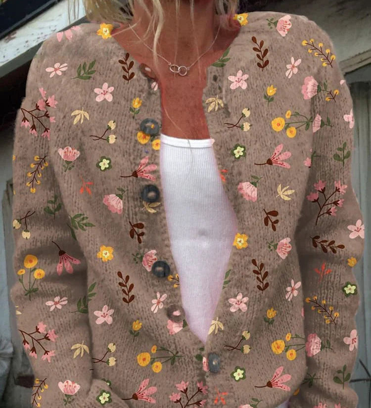 Cardigan Oversized Donna – Con Bottoni, Adatto per Primavera e Autunno