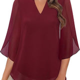 Blusa fluida con maniche a pipistrello – Eleganza e leggerezza