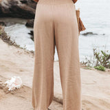 Pantaloni estivi in lino da donna – Elastico in vita e vestibilità comoda e ampia