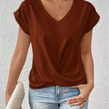 Varel | T-shirt casual con morbido scollo a V (1 + 1 in omaggio)