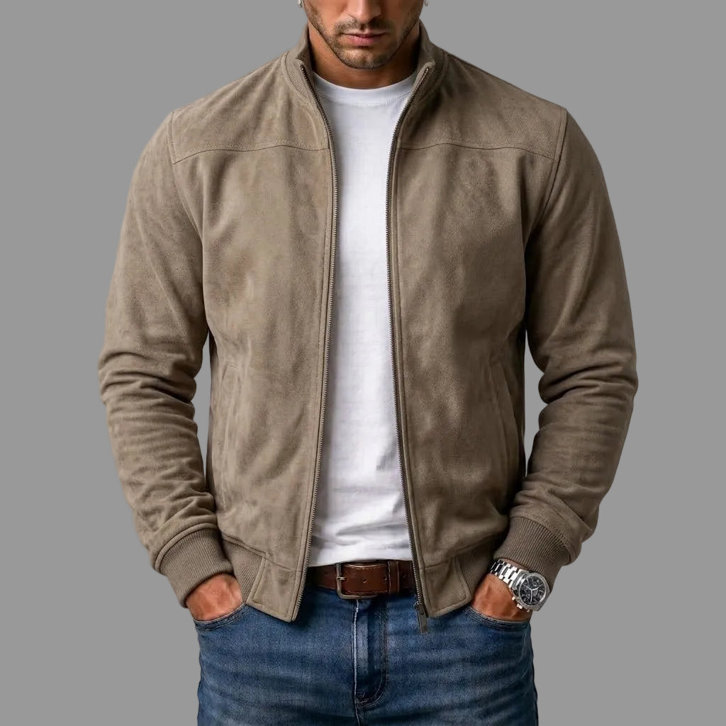 Matilde™ | Giacca in camoscio sintetico con zip