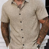 Varel | Camicia leggera a maniche corte in misto lino