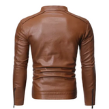 Ilaria™ | Giacca in pelle con zip frontale