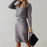 Donna - Set due pezzi slim - Maglia a coste