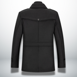 Cappotto da uomo in misto lana – Giacca con doppio collo e cerniera completa